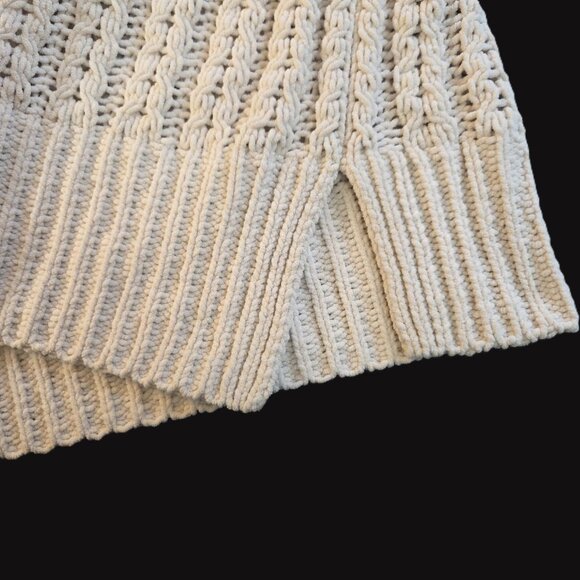 Aerie Cable Car Quarter Zip Sweater Cream Size Small - Picture 6 of 7